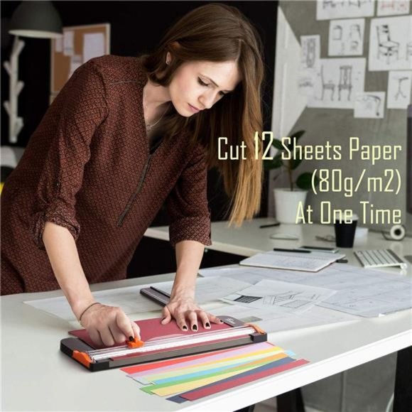 A4 Paper Cutter 12 Inch Titanium Paper Trimmer Scrapbooking Tool with Side Ruler - Picture 3 of 7